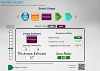 Screen Shot of Area Ratio Calculator